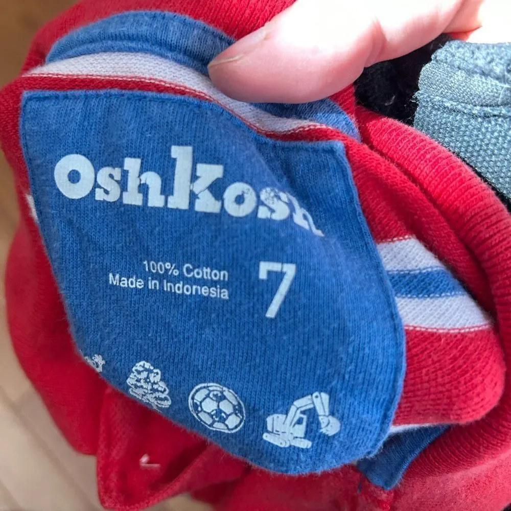 Boys Y2K OshKosh Striped Polo Shirt